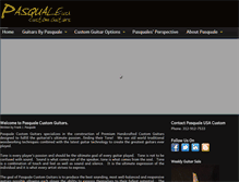 Tablet Screenshot of pasqualecustomguitars.com